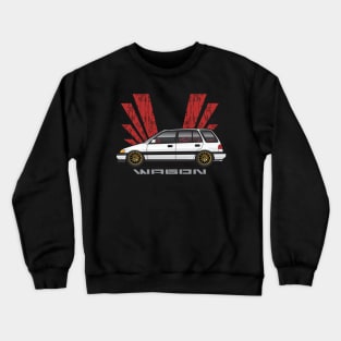 white wagon Crewneck Sweatshirt